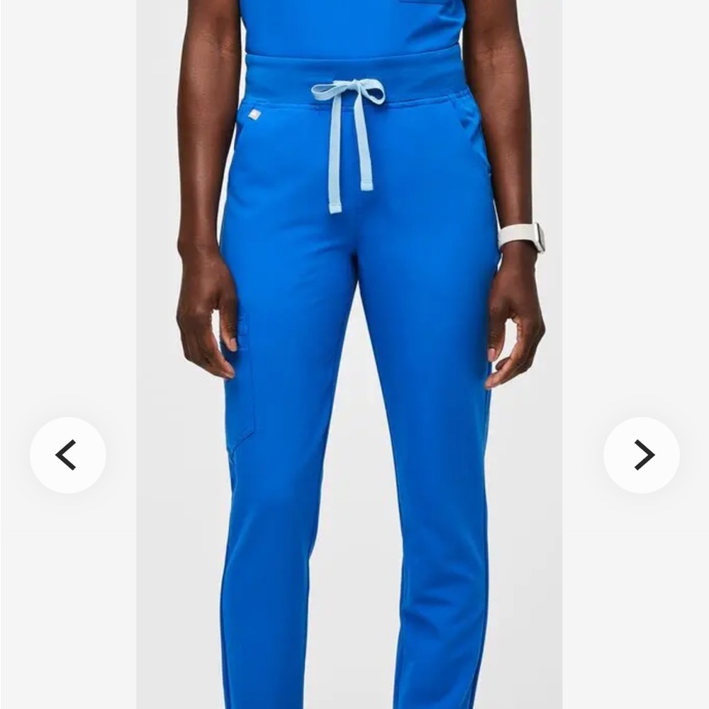 Figs royal Blue Women's high waisted Zamora Jogger Pants